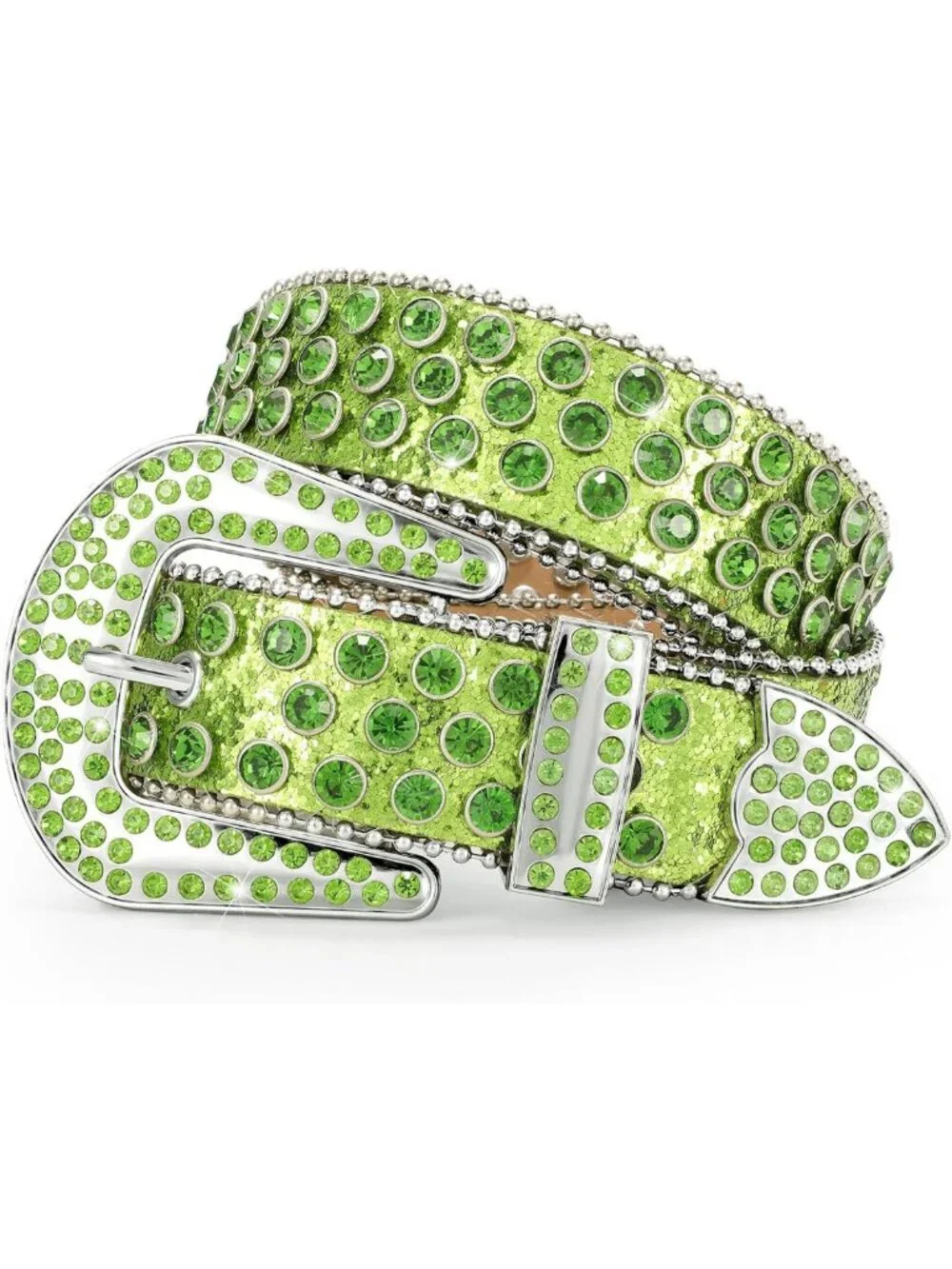 Stylish Rhinestone Studded Leather Belt for Women & Men - Unisex Bling Cowgirl